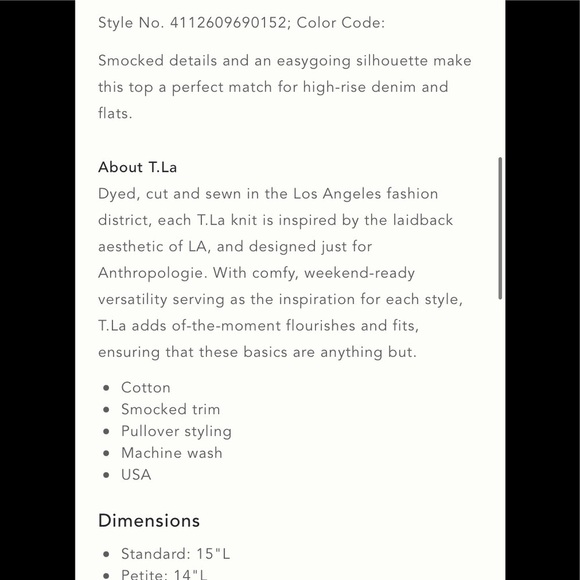 🌸2/$25 NWT Anthropologie Black White T.La Jia Smocked Tube Top Reptile Print - Picture 2 of 7